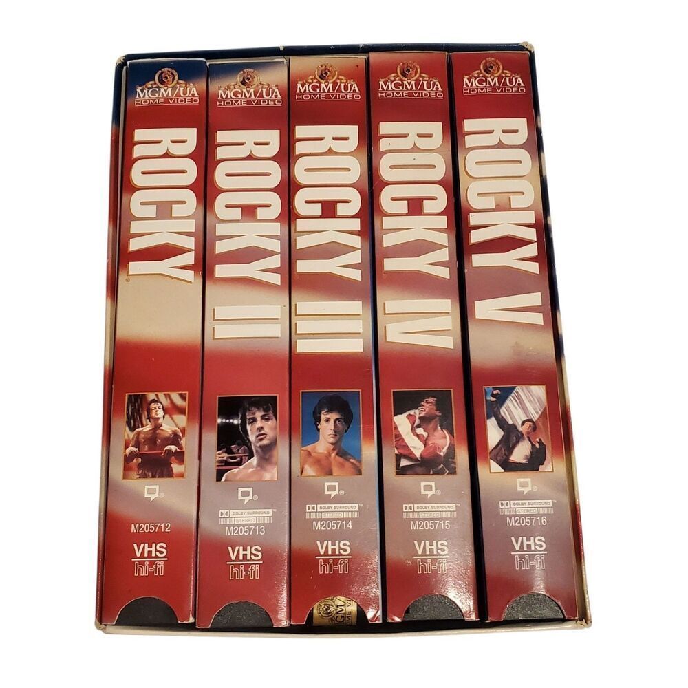 Rocky VHS Collection Commemorative 20th Anniversary Movie Gift Box Set  All 5
